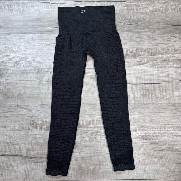 Gymshark Stretch Running/Yoga Pant/Leggings WMNS Small Gray Gym Workout Tapered - Picture 5 of 8